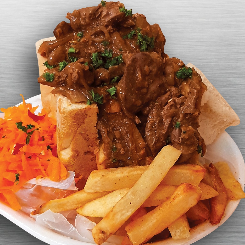 Spicy Chicken Livers and Chip Kota